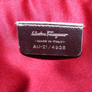 Salvatore Ferragamo Gancini Shoulder Bag Leather Silver Auth bs29440-14