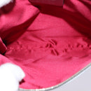 Salvatore Ferragamo Gancini Shoulder Bag Leather Silver Auth bs29440-15