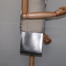 Salvatore Ferragamo Gancini Shoulder Bag Leather Silver Auth bs29440-18