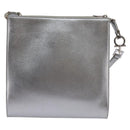 Salvatore Ferragamo Gancini Shoulder Bag Leather Silver Auth bs29440-3
