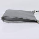 Salvatore Ferragamo Gancini Shoulder Bag Leather Silver Auth bs29440-5