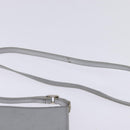 Salvatore Ferragamo Gancini Shoulder Bag Leather Silver Auth bs29440-8