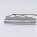 Salvatore Ferragamo Gancini Shoulder Bag Leather Silver Auth bs29440-9