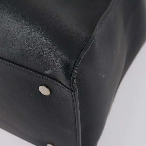 BALENCIAGA Tote Bag Leather Black Auth bs29442