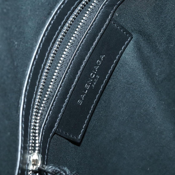 BALENCIAGA Tote Bag Leather Black Auth bs29442