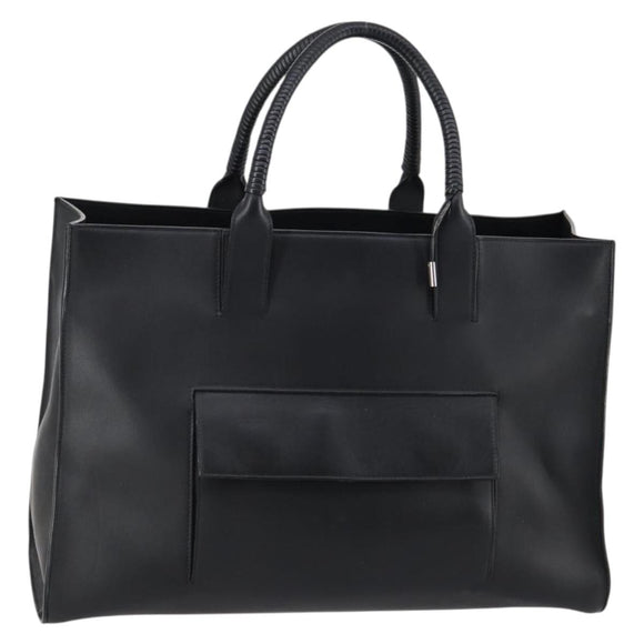 BALENCIAGA Tote Bag Leather Black Auth bs29442