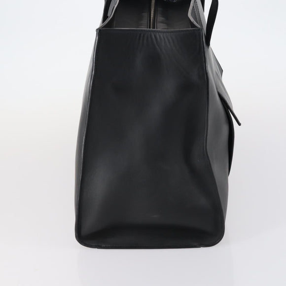 BALENCIAGA Tote Bag Leather Black Auth bs29442