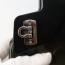 Salvatore Ferragamo Gancini Bag Patent leather Silver Olive Green Auth bs29443-14