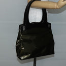 Salvatore Ferragamo Gancini Bag Patent leather Silver Olive Green Auth bs29443-21