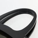 Salvatore Ferragamo Gancini Bag Patent leather Silver Olive Green Auth bs29443-8