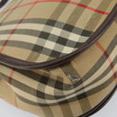 Burberrys Nova Check Shoulder Bag Canvas Beige Gold Auth bs29444-16