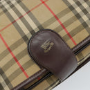Burberrys Nova Check Shoulder Bag Canvas Beige Gold Auth bs29444-17