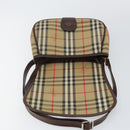 Burberrys Nova Check Shoulder Bag Canvas Beige Gold Auth bs29444-18