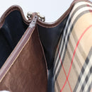 Burberrys Nova Check Shoulder Bag Canvas Beige Gold Auth bs29444-20