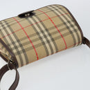 Burberrys Nova Check Shoulder Bag Canvas Beige Gold Auth bs29444-6