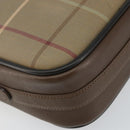 Burberrys Nova Check Shoulder Bag Canvas Beige Gold Auth bs29445-14