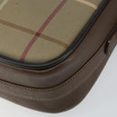 Burberrys Nova Check Shoulder Bag Canvas Beige Gold Auth bs29445-15