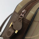 Burberrys Nova Check Shoulder Bag Canvas Beige Gold Auth bs29445-10