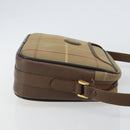 Burberrys Nova Check Shoulder Bag Canvas Beige Gold Auth bs29445-3