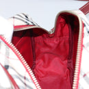 BURBERRY Nova Check Blue Label Shoulder Bag Canvas Beige Silver Auth bs29446-19