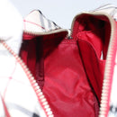 BURBERRY Nova Check Blue Label Shoulder Bag Canvas Beige Silver Auth bs29446-20