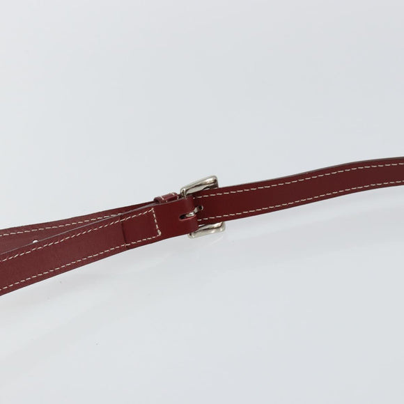 BURBERRY Nova Check Blue Label Shoulder Bag Canvas Beige Silver Auth bs29446