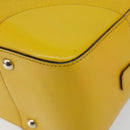 GUCCI Diamante Hand Bag Leather Yellow Silver 354332 Auth bs29447-14
