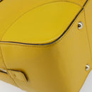 GUCCI Diamante Hand Bag Leather Yellow Silver 354332 Auth bs29447-15