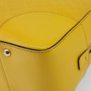 GUCCI Diamante Hand Bag Leather Yellow Silver 354332 Auth bs29447-16