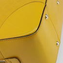 GUCCI Diamante Hand Bag Leather Yellow Silver 354332 Auth bs29447-9