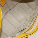 GUCCI Diamante Hand Bag Leather Yellow Silver 354332 Auth bs29447-11