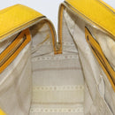 GUCCI Diamante Hand Bag Leather Yellow Silver 354332 Auth bs29447-19
