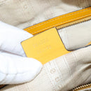 GUCCI Diamante Hand Bag Leather Yellow Silver 354332 Auth bs29447-12