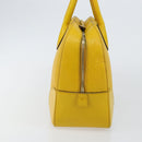 GUCCI Diamante Hand Bag Leather Yellow Silver 354332 Auth bs29447-3