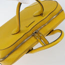 GUCCI Diamante Hand Bag Leather Yellow Silver 354332 Auth bs29447-6