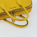 GUCCI Diamante Hand Bag Leather Yellow Silver 354332 Auth bs29447-7