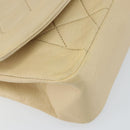 CHANEL Matelasse Chain Diana Shoulder Bag Lamb Skin Beige Gold CC Auth bs29451-11