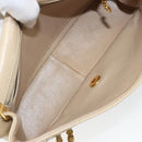 CHANEL Matelasse Chain Diana Shoulder Bag Lamb Skin Beige Gold CC Auth bs29451-17