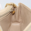 CHANEL Matelasse Chain Diana Shoulder Bag Lamb Skin Beige Gold CC Auth bs29451-18