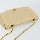 CHANEL Matelasse Chain Diana Shoulder Bag Lamb Skin Beige Gold CC Auth bs29451-6