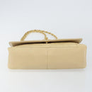 CHANEL Matelasse Chain Diana Shoulder Bag Lamb Skin Beige Gold CC Auth bs29451-9