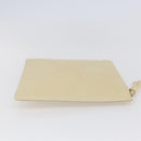 CHANEL camellia Pouch Lamb Skin Beige CC Auth bs29452-3