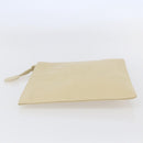 CHANEL camellia Pouch Lamb Skin Beige CC Auth bs29452-4