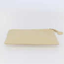 CHANEL camellia Pouch Lamb Skin Beige CC Auth bs29452-6