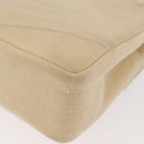 CHANEL V stitch Chain Shoulder Bag cotton Vintage Beige Gold CC Auth bs29453-13