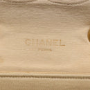 CHANEL V stitch Chain Shoulder Bag cotton Vintage Beige Gold CC Auth bs29453-18