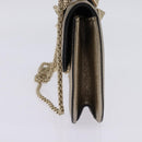 VALENTINO Chain Shoulder Bag Leather Gold Auth bs29454-4