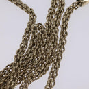 VALENTINO Chain Shoulder Bag Leather Gold Auth bs29454-8