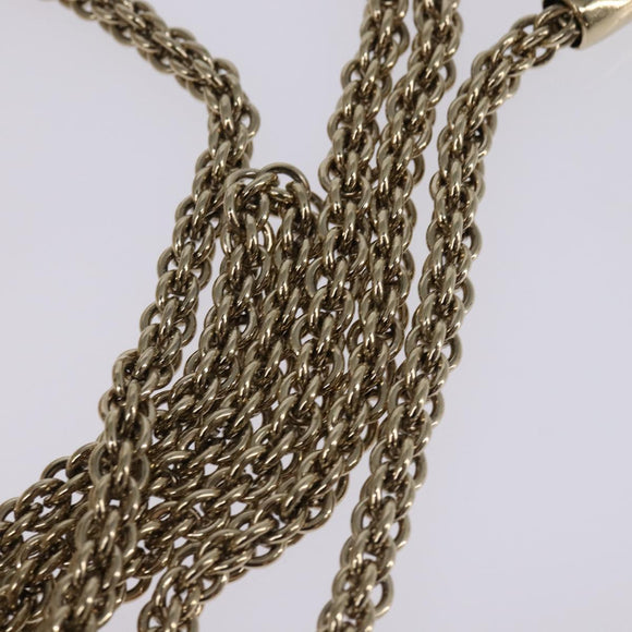 VALENTINO Chain Shoulder Bag Leather Gold Auth bs29454