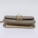 VALENTINO Chain Shoulder Bag Leather Gold Auth bs29454-5